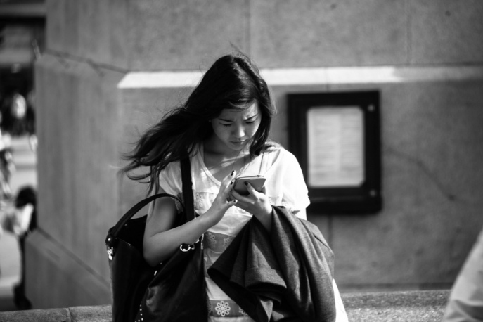 User browsing the web on a mobile device